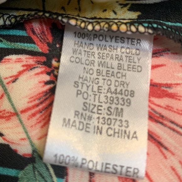 Umgee Black and Teal Patterned Kimono - Picture 9 of 9